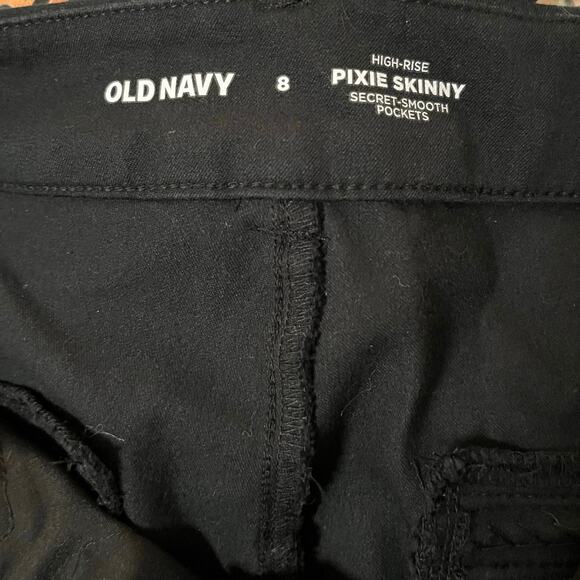 Old Navy Pixie Skinny Pants Women’s Size 8 Black Classic Stretch Office Career - Picture 4 of 6